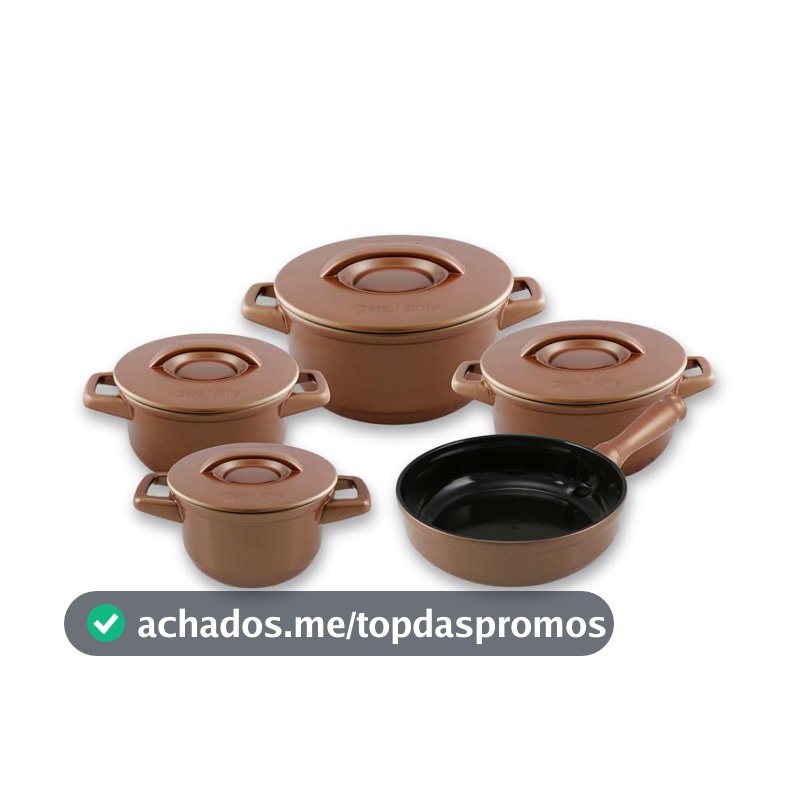 Ceraflame Conjunto Panelas de Cerâmica Duo+ Smart 5 Peças Cobre