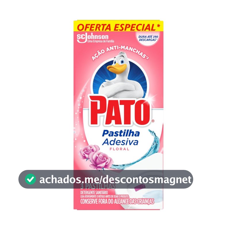 Pato Pastilha Adesiva Floral C/ 3un Com 20% , Pato