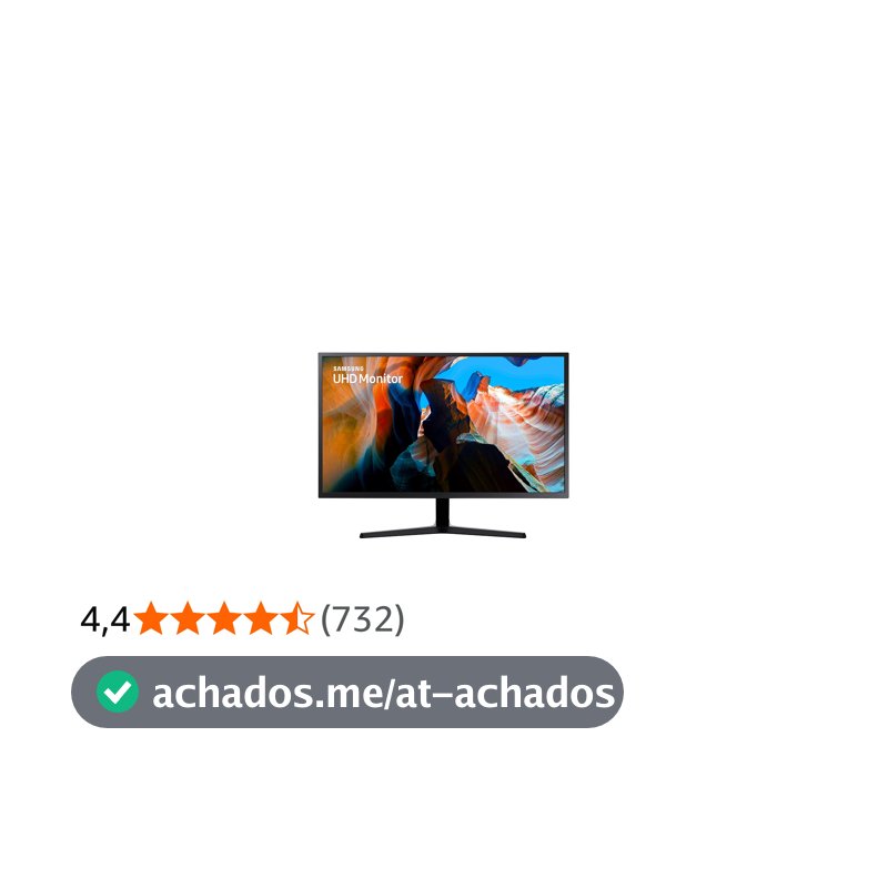 Monitor UHD Samsung 32", 4K, HDMI, Display Port, Freesync, Preto, Série UJ59