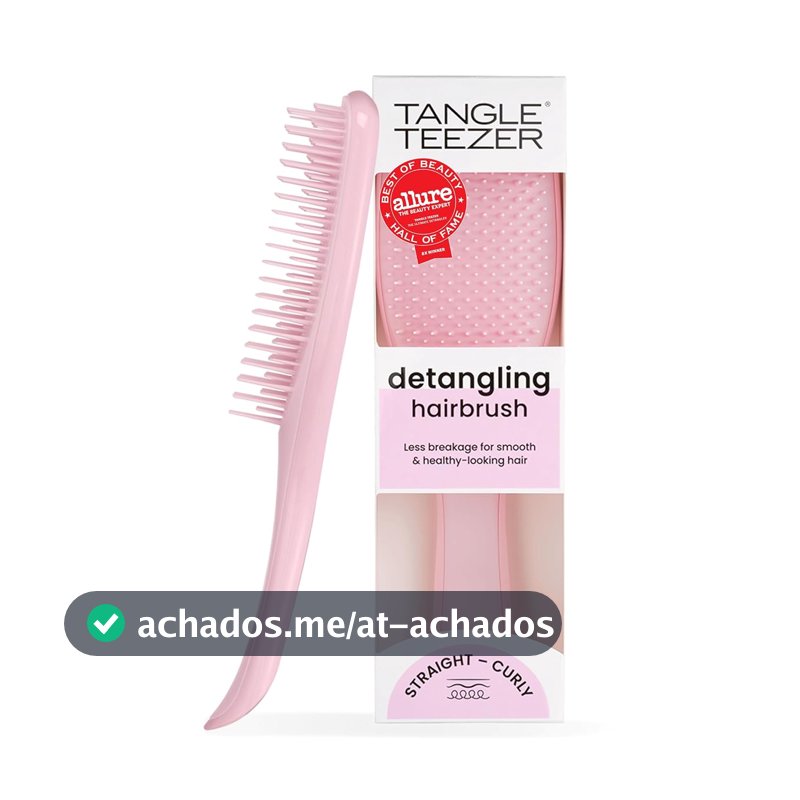 Tangle Teezer - Escova de cabelo desembaraçadora The Wet Detangler Millenial Pink para todos os tipos de cabelo, molhados. Cor: Rosa claro
