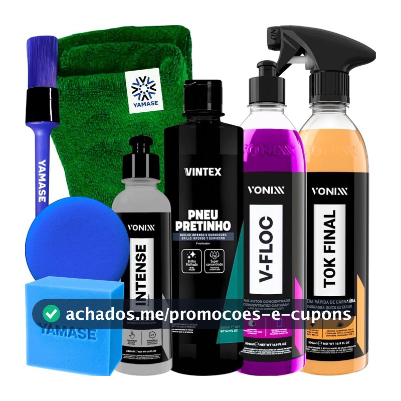 KIT SHAMPOO V-FLOC CERA TOK FINAL REVITALIZADOR INTENSE 240ML VONIXX PRETINHO VINTEX