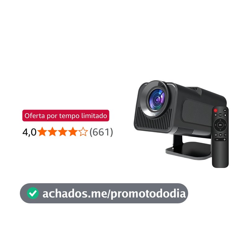 Projetor Portatil Mini 5g Wifi 6 Bluetooth 5.0 Android 11 Projetor 4K 1080 Full HD Suporte 12000 Lumens Para Celular LED Auto Correção Horizontal 180° Linha Premium