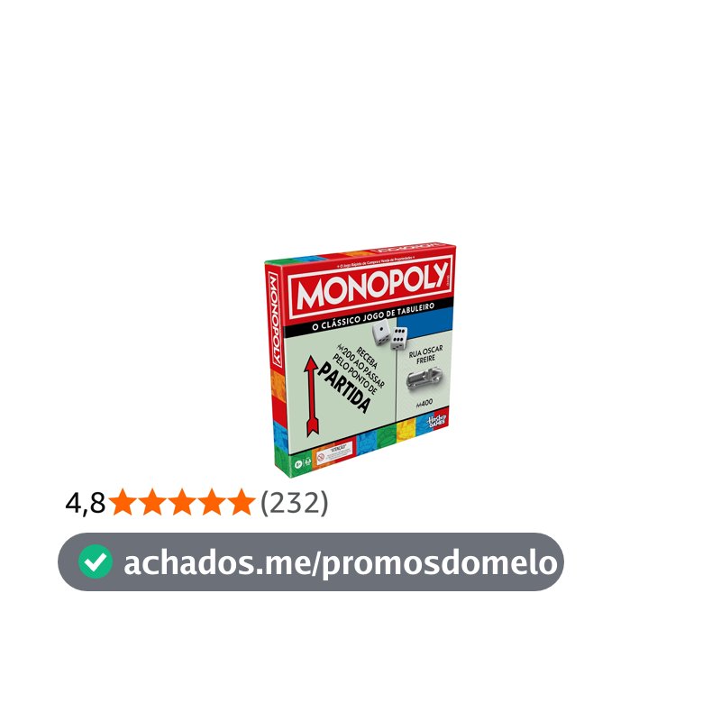 Monopoly Jogo de tabuleiro para a família, jogos de estratégia, 2 a 6 jogadores, jogos para crianças