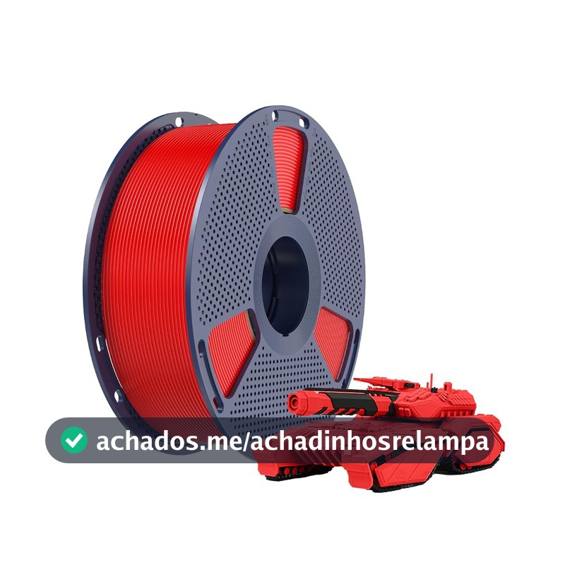 Creatorally Filamento PLA 3D 1,75mm 1kg, Vermelho, Alta Precisão ±0,02mm, Compatível com Impressoras FDM