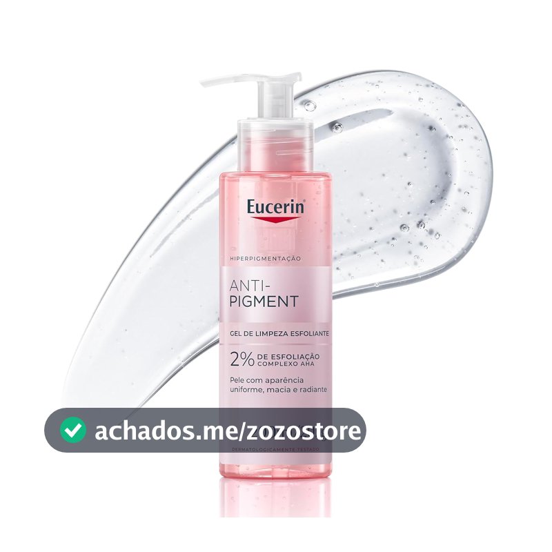 EUCERIN Gel de Limpeza Facial e Corporal 200ml, Anti-Pigment, Esfoliação Suave, Esfoliante, Pele Uniforme