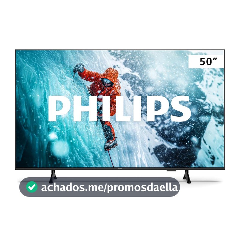 PHILIPS Smart TV, 50" 4K, 50PUG7300, Comando de Voz, Bluetooth, HDR, Dolby Atmos, HDMI, USB, Wi-Fi