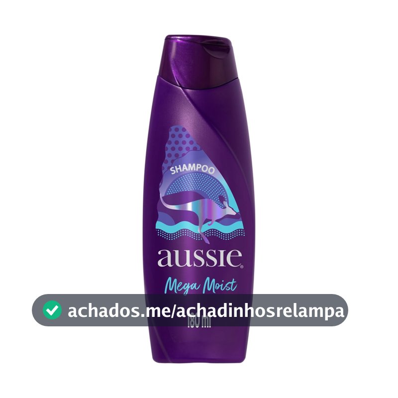 Aussie Shampoo Mega Moist com Óleo de Jojoba 180 ml