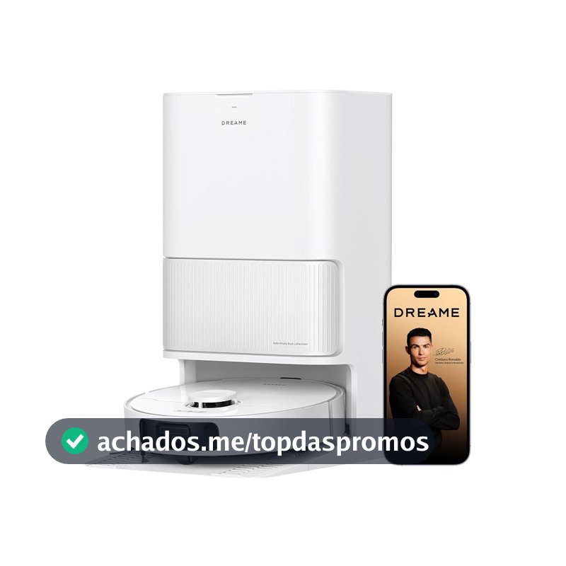 Dreame D20 Ultra Aspirador robô e Mopa, Sucção 13.000Pa, esvaziamento automático, limpeza automática da mopa, elevação da mopa, detecção ultrassônica de tapetes, fácil manutenção, 127v