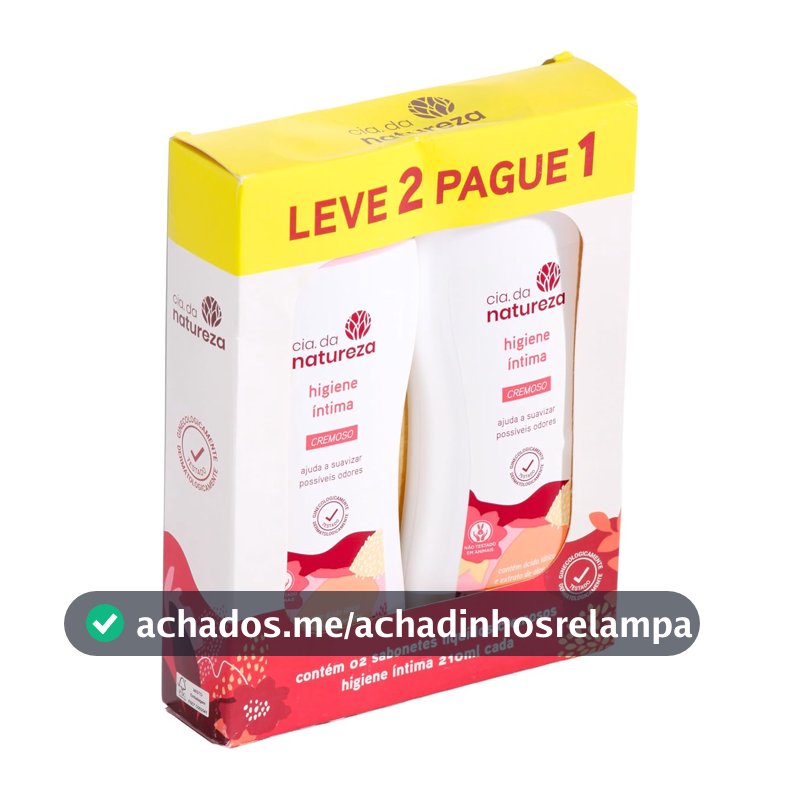 Kit Sabonete íntimo cremoso, Cia. da Natureza, 2 X 210ml