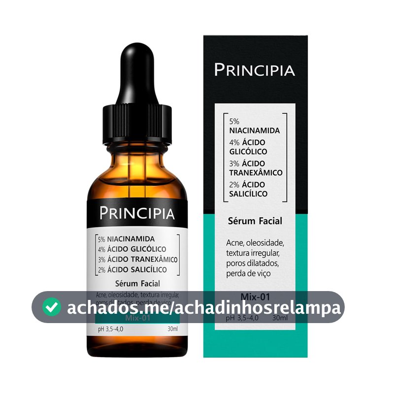 Sérum 5% Niacinamida + 4% Glicólico + 3% Tranexâmico + 2% Salicílico Mix-01 - Anti-acne com 30ml