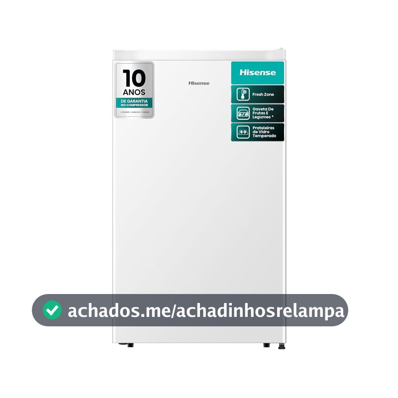 Frigobar Hisense 115 Litros Porta Reversível Branco 1 Porta RR157NW3A (110, Volts)
