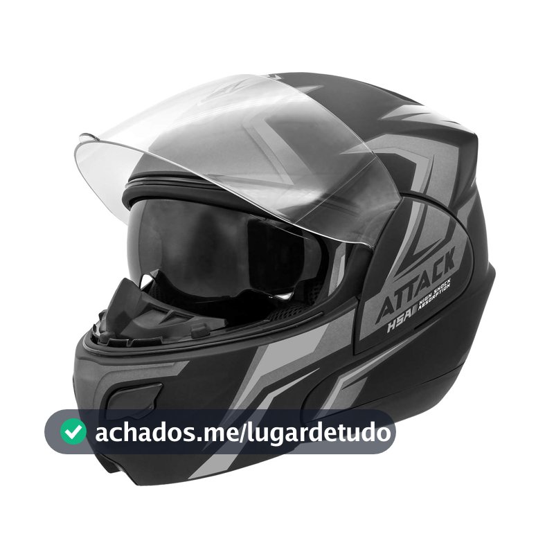 CAPACETE ESCAMOTEÁVEL PRO TORK ATTACK HSA CINZA TAM. 60