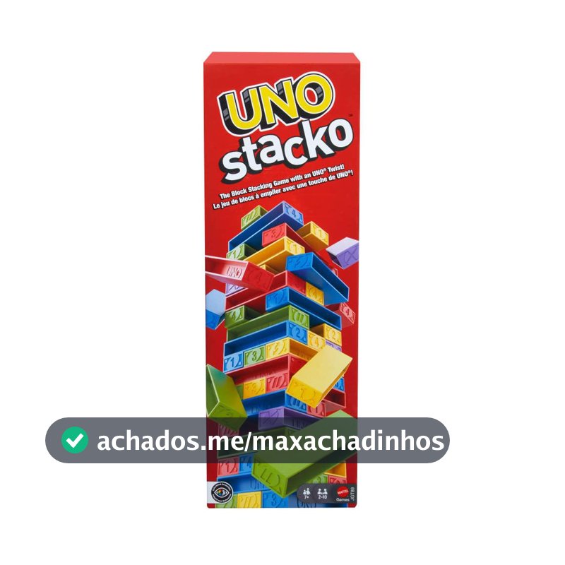 Jogo De Tabuleiro UNO Stacko Mattel Com 45 Blocos para 7 Anos Ou Mais