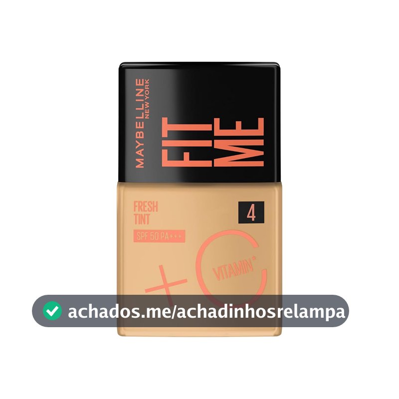 Base Líquida Maybelline Fit Me Fresh Tint Vitamina C FPS 50 Cor 04 30ml