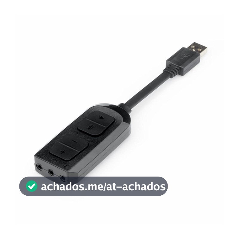 Redragon Placa de Som Externa Circe HA100 USB Estéreo c/ Controle de Volume Compatível c/ PC e PS4 Preto