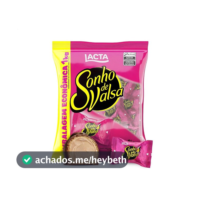 Lacta Sonho de Valsa - Wafer Recheado Sabor Chocolate Pacote 1kg