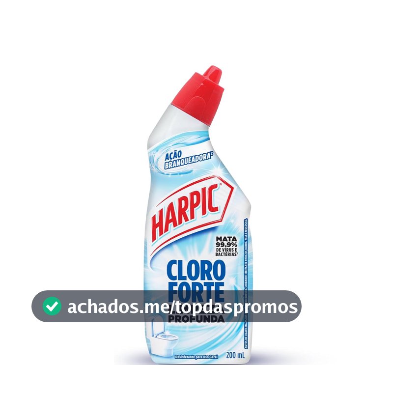 Desinfetante Sanitário Harpic Cloro Forte, 200ml