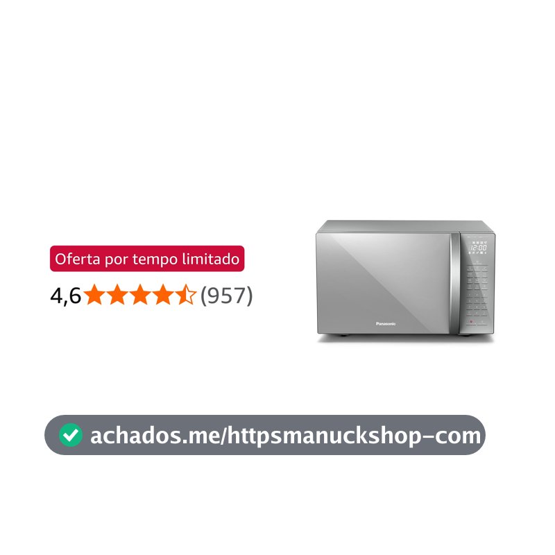 Panasonic Micro-ondas 34L Inox Antibactéria 220v NN-ST67LSRU