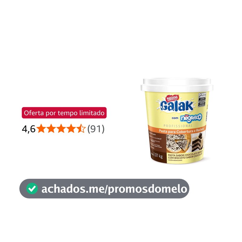 Pasta Cremosa GALAK com NEGRESCO 1,01kg