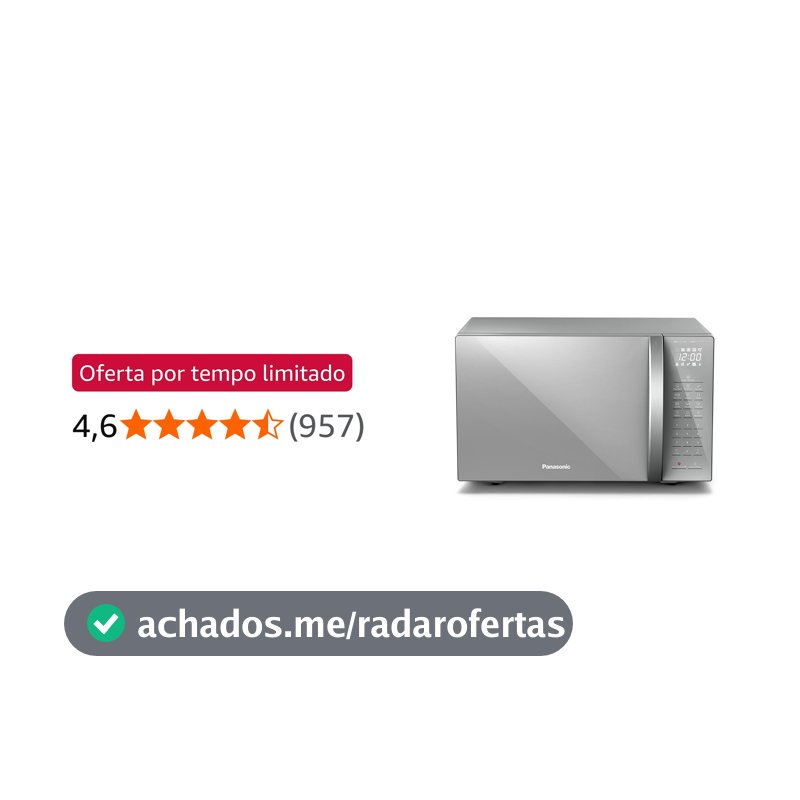 Panasonic Micro-ondas 34L Inox Antibactéria 220v NN-ST67LSRU