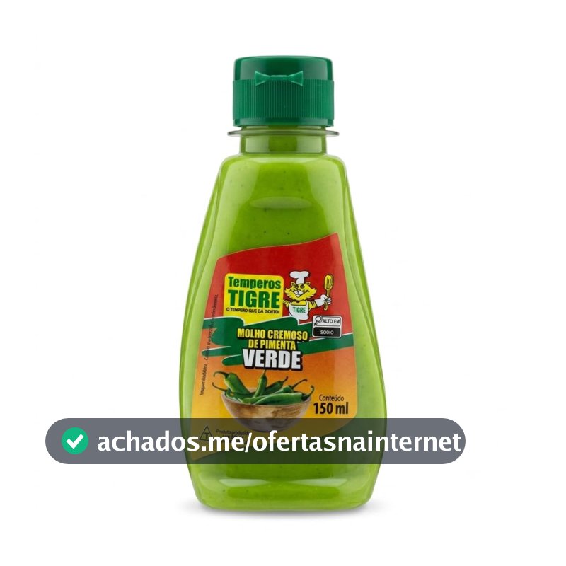 Molho Cremoso de Pimenta Verde 150ml Temperos Tigre