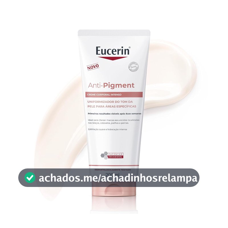 EUCERIN Creme Corporal Antimanchas Intenso 200ml, Anti-Pigment, Clareador Joelho, Coxa e Cotovelo, Thiamidol