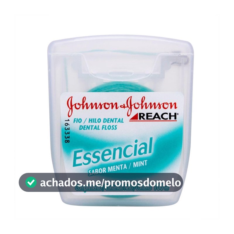 Fio Dental Reach Essencial, 100m, Menta, 1 Unidade