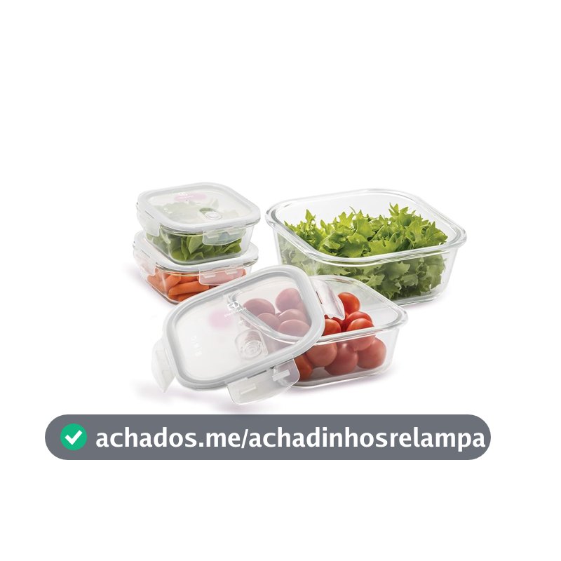 Conjunto de Potes de Vidro Herméticos Electrolux 4un