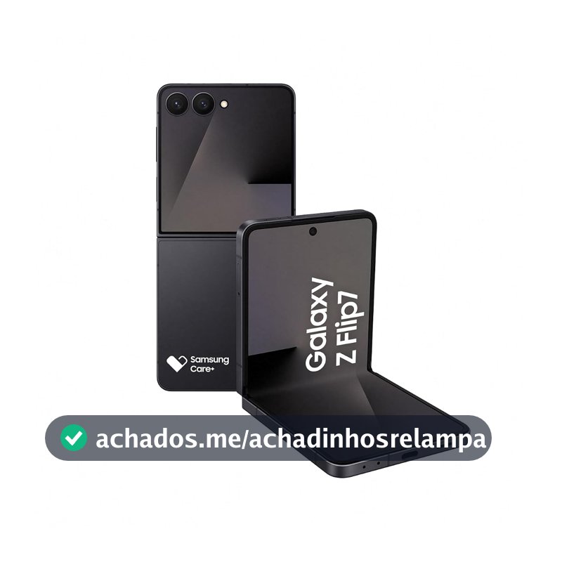Samsung Galaxy Z Flip7 5G 512GB 12GB RAM, Câm. Dupla 50MP, Galaxy AI - Jetblack