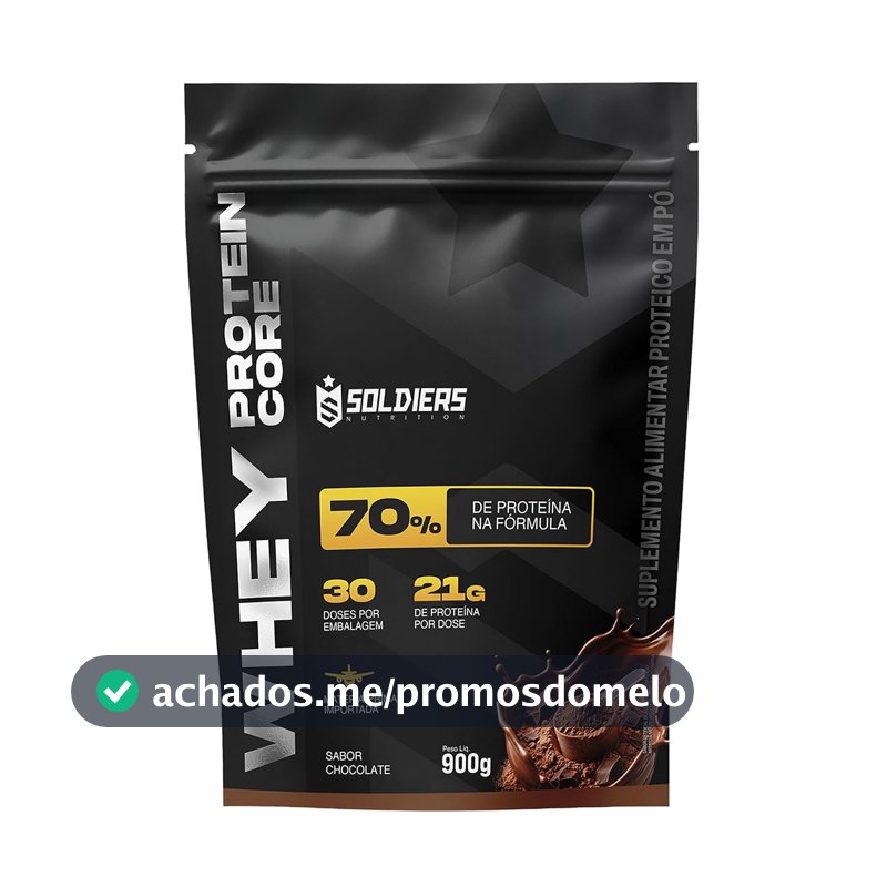 Whey Core Protein Proteínas Pó 900g - Soldiers Nutrition (Chocolate)