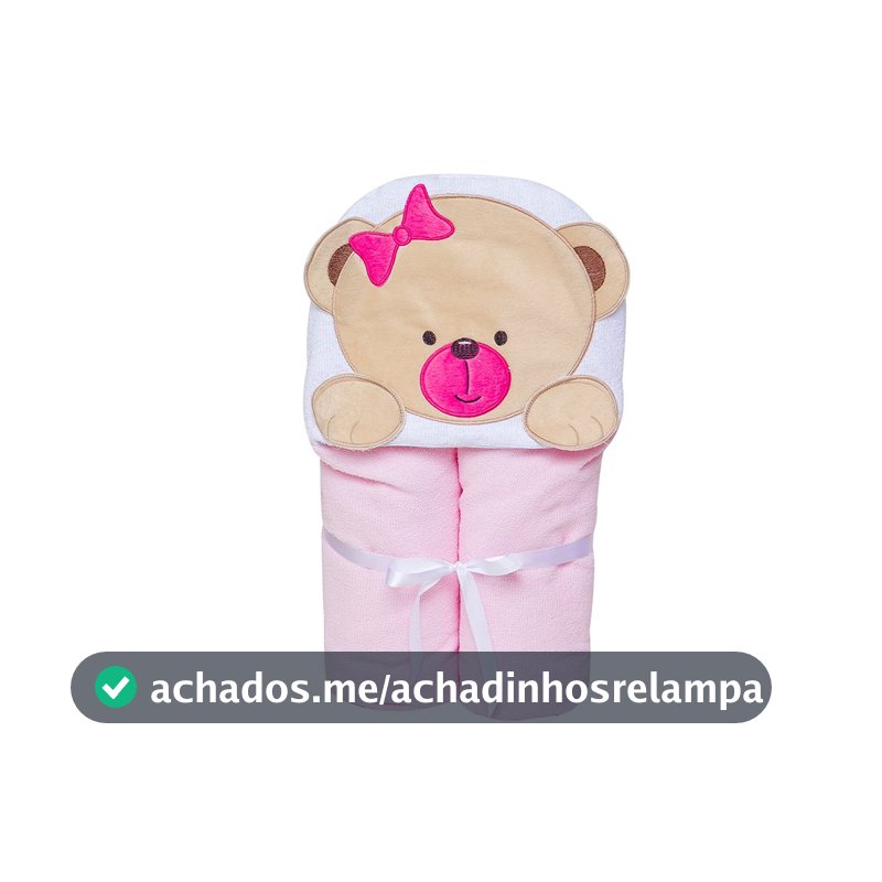 Papi Textil Toalha De Banho Felpuda Bichinhos Papi Toys C/Capuz Bord. 90Cm X 70Cm Contem 01 Un