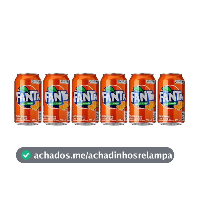 Pack de Fanta Laranja lata 350ml 6 unidades