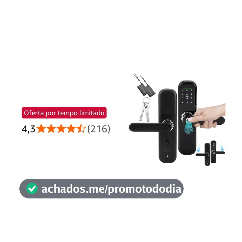 Fechadura ElectróNica Inteligente Da Porta, 4 Maneiras De Abrir A Porta, Abertura De ImpressãO Digital, Abertura De CartãO Ic, Abertura De Senha, Abertura De Chave, Adequado Para A Maioria Das Portas