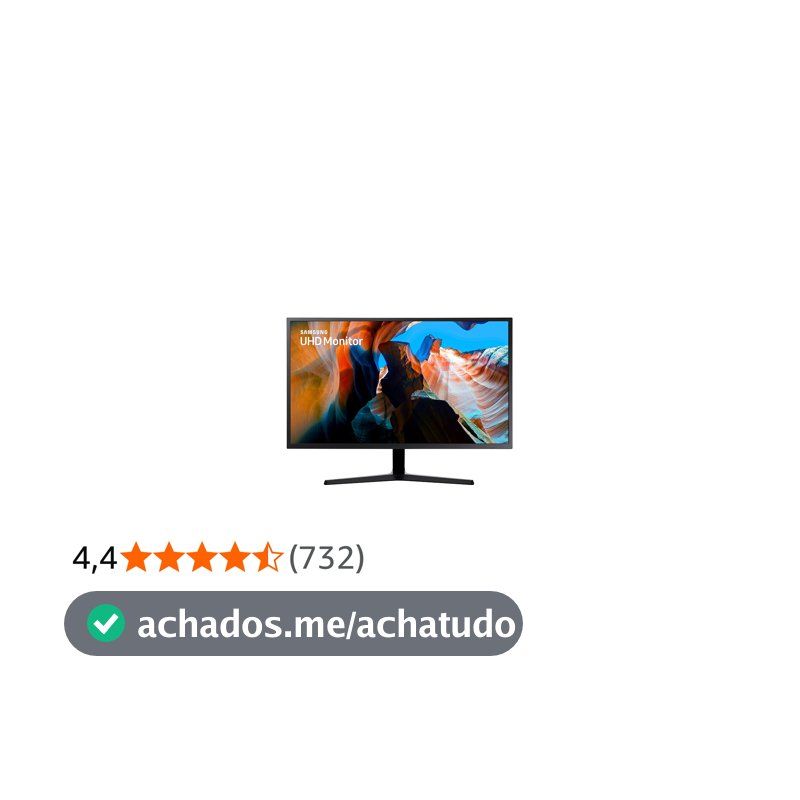 Monitor UHD Samsung 32", 4K, HDMI, Display Port, Freesync, Preto, Série UJ59