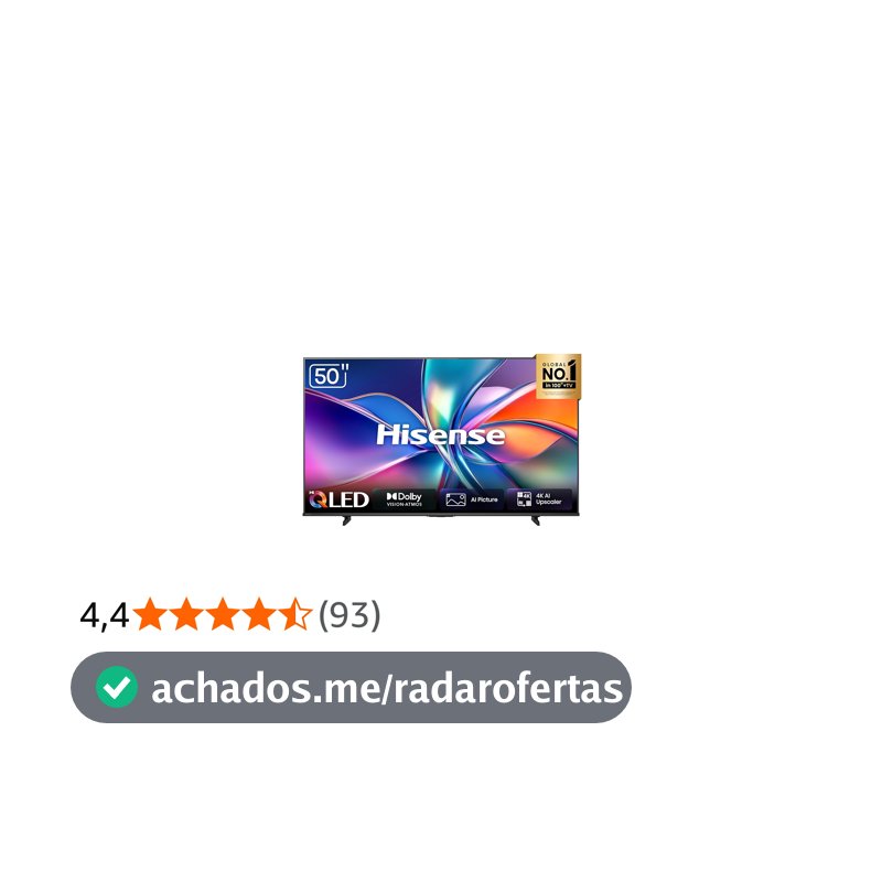 Hisense Smart TV 4K Hi-QLED 50" Polegadas 50Q6QVV