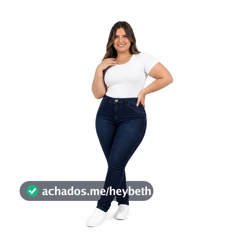 Calça Jeans Feminina Plus Size Elastano Almix