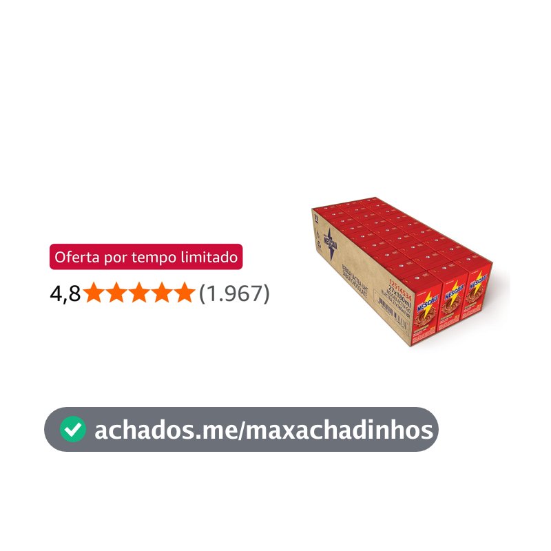 Nescau Bebida Láctea 180ml caixa com 27 unidades
