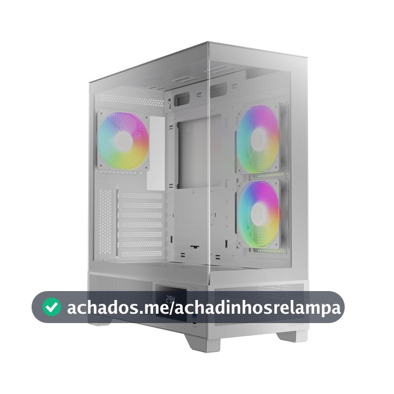 Gabinete Mid Tower Gamdias Atlas M1 ATX Vidro Temperado 3 Fans ARGB Branco Atlas M1 WH