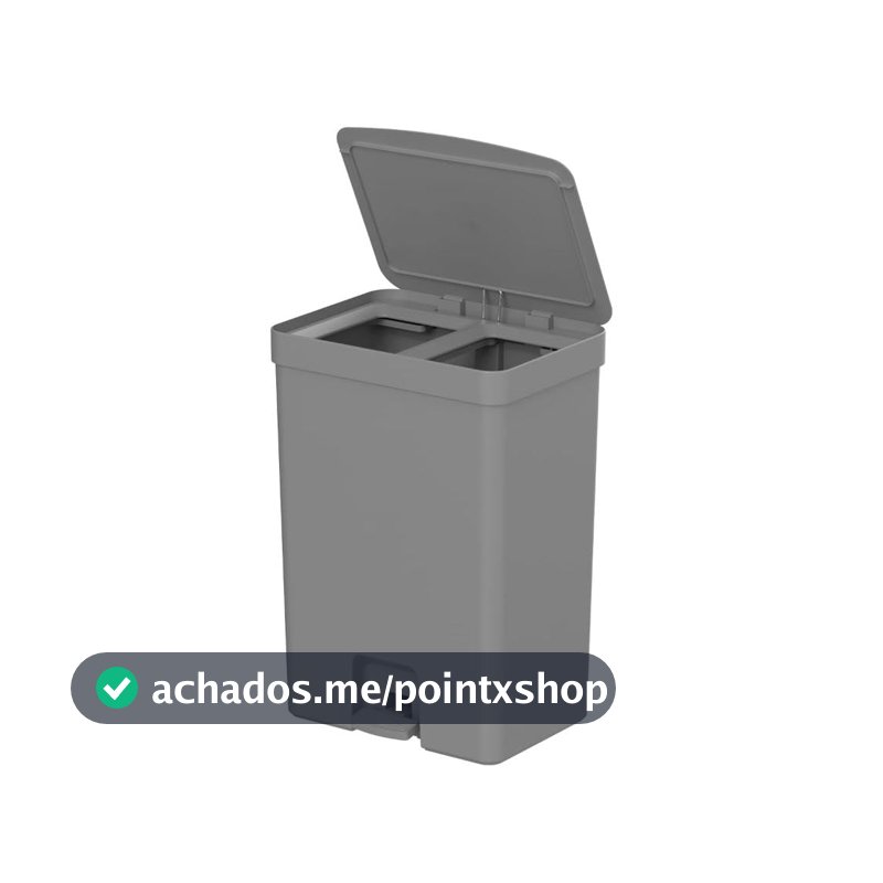 Ou Lixeira com Pedal 30L Dupla Chumbo Linha Trium