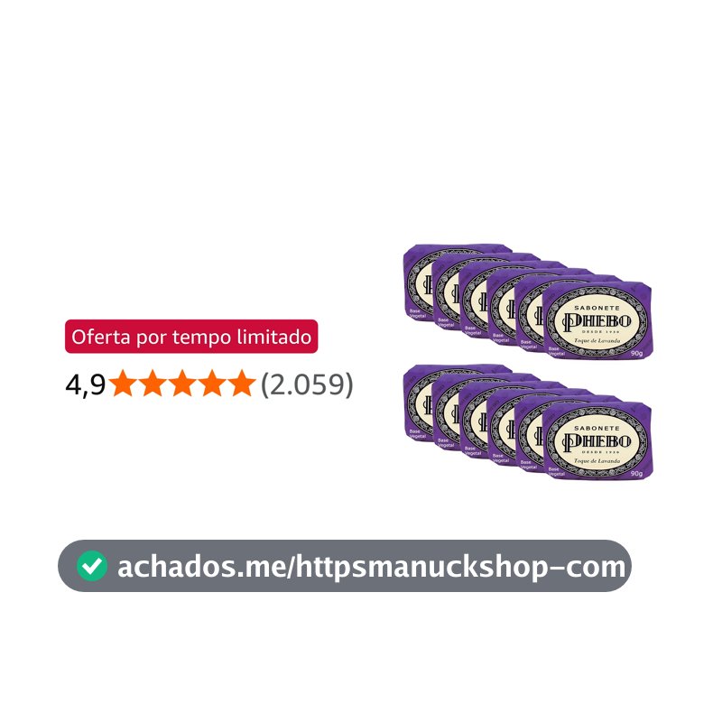 Phebo Sabonete, Toque De Lavanda, 90g, 12 Unidades