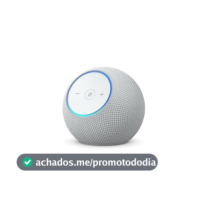 Amazon Echo Dot Max (Geração mais recente), smart speaker com Alexa, som envolvente e hub de casa inteligente integrado, ideal para sua sala de estar, Cor Branca, com Acesso Antecipado à Alexa+