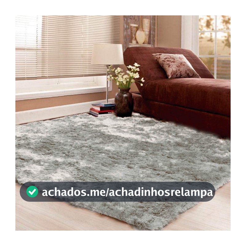 Casa Dona Tapete para Sala Premium 200x250cm Cinza
