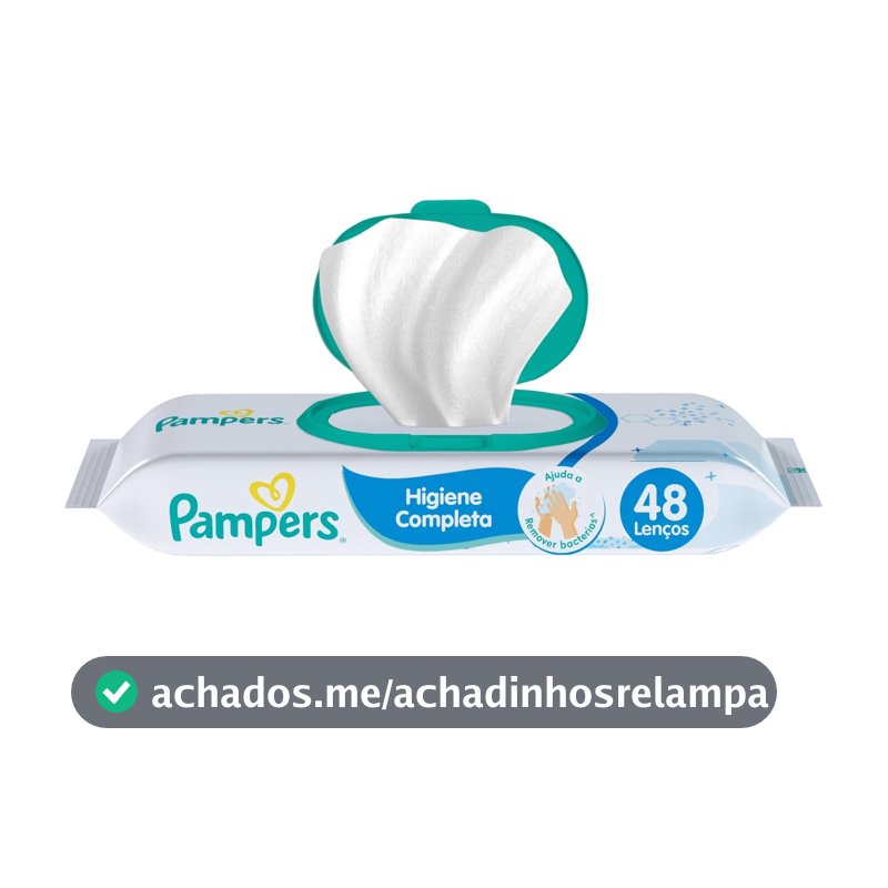 Lenços Umedecidos Pampers Higiene Completa - 48 lenços