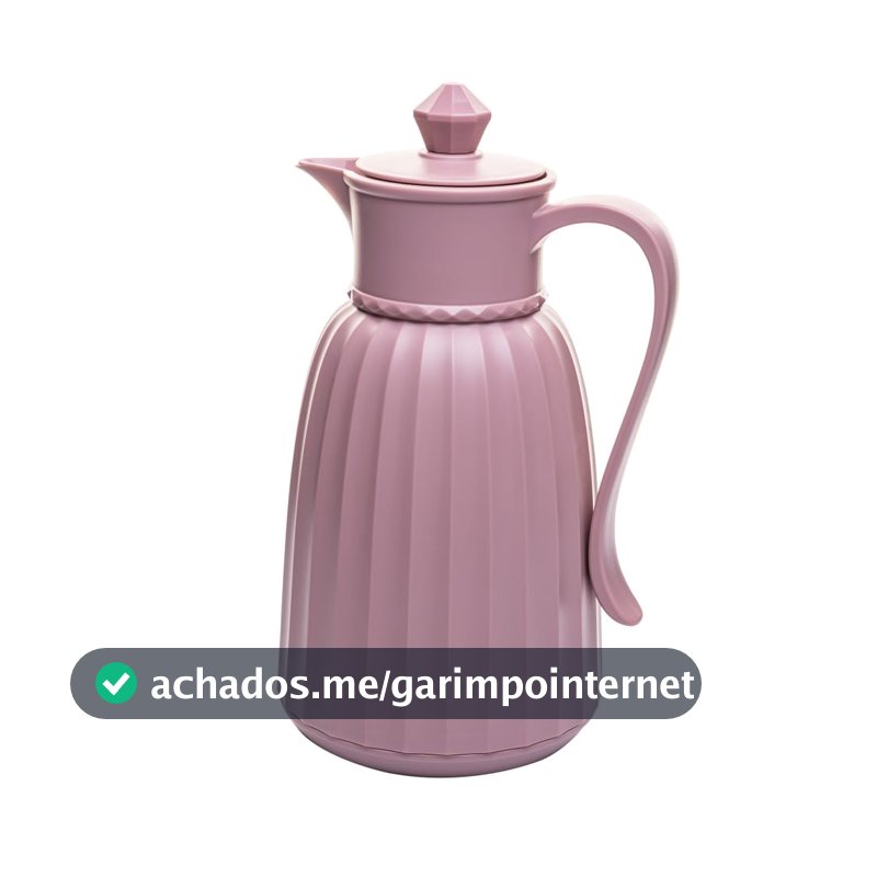 LYOR - Garrafa Térmica de Plástico Queen Nude 1L - Mantém Bebida Quente ou Fria de 08-12 Horas