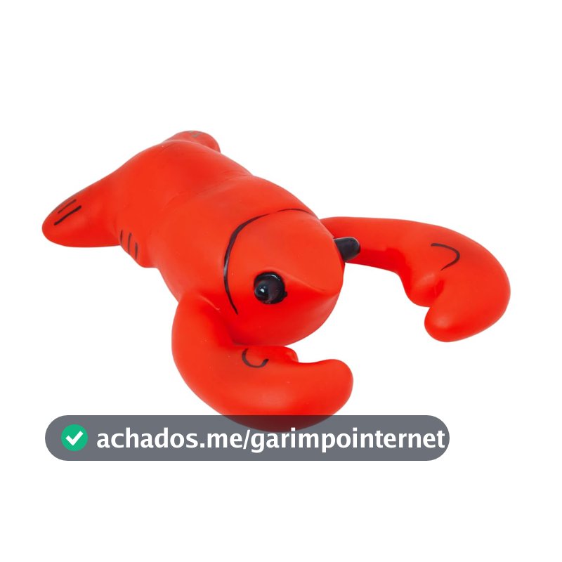 Brinquedo Lagosta de Vinil Chalesco para Cães com Apito