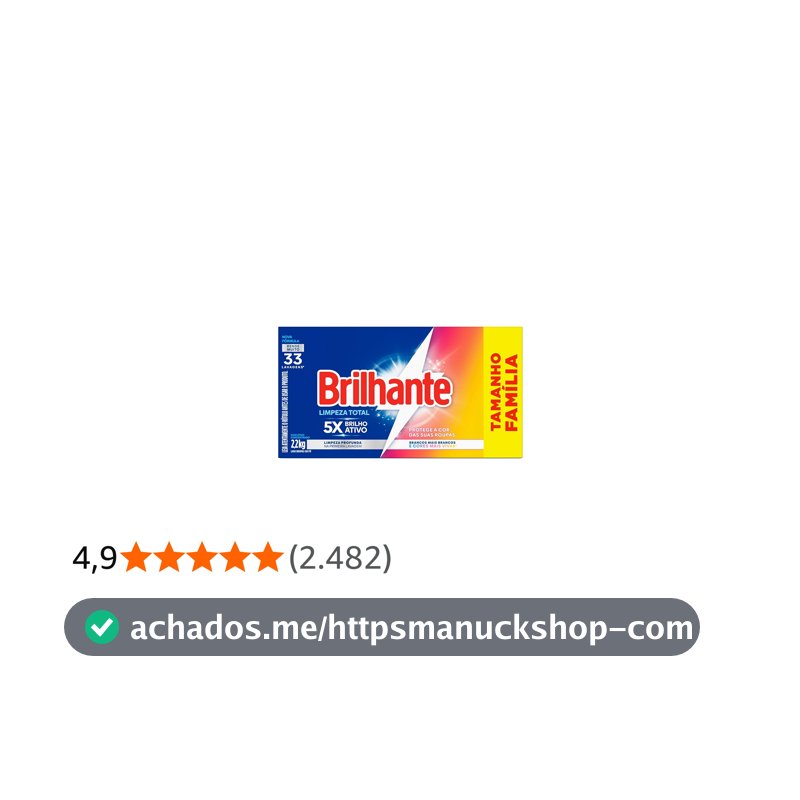 Brilhante Limpeza Total - Sabão Em Pó 2 2Kg