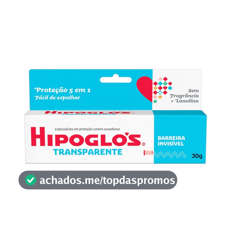 Creme Preventivo de Assaduras para Bebês Hipoglós, Transparente, 30g