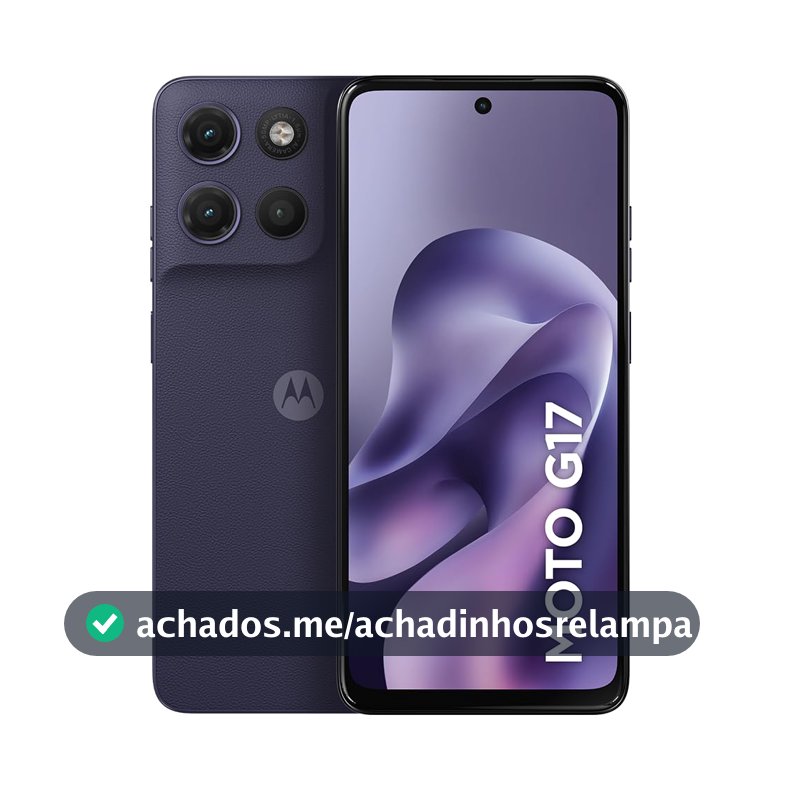 Smartphone Motorola Moto G17 4G - 128GB 4GB Ram + 8GB Ram Boost - Roxo
