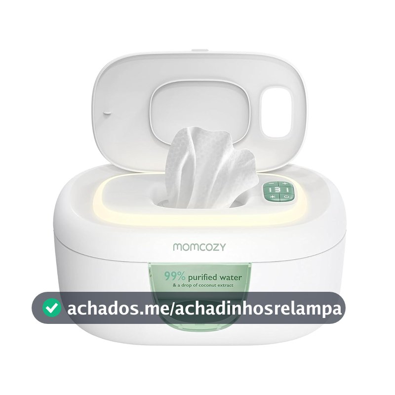 Momcozy Baby Wipe Warmer, Innovative Spring Design, Large Capacity Wipes Dispenser, Fast and Even Heating, 4 Modes of Temperature Heating Control, Diaper Wipe Warmer with Night Light