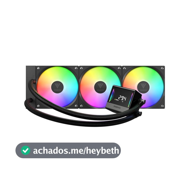Water Cooler 360mm Gamdias Chione E4-360 Preto ARGB V2 Intel LGA2066 AMD AM5